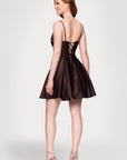 "Alexa" Short A-Line Satin Party Dress