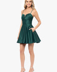 "Alexa" Short A-Line Satin Party Dress