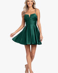 "Alexa" Short A-Line Satin Party Dress