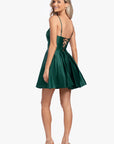 "Alexa" Short A-Line Satin Party Dress