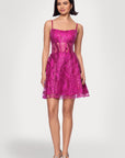 "Catherine" Short Glitter Illusion Party Dress
