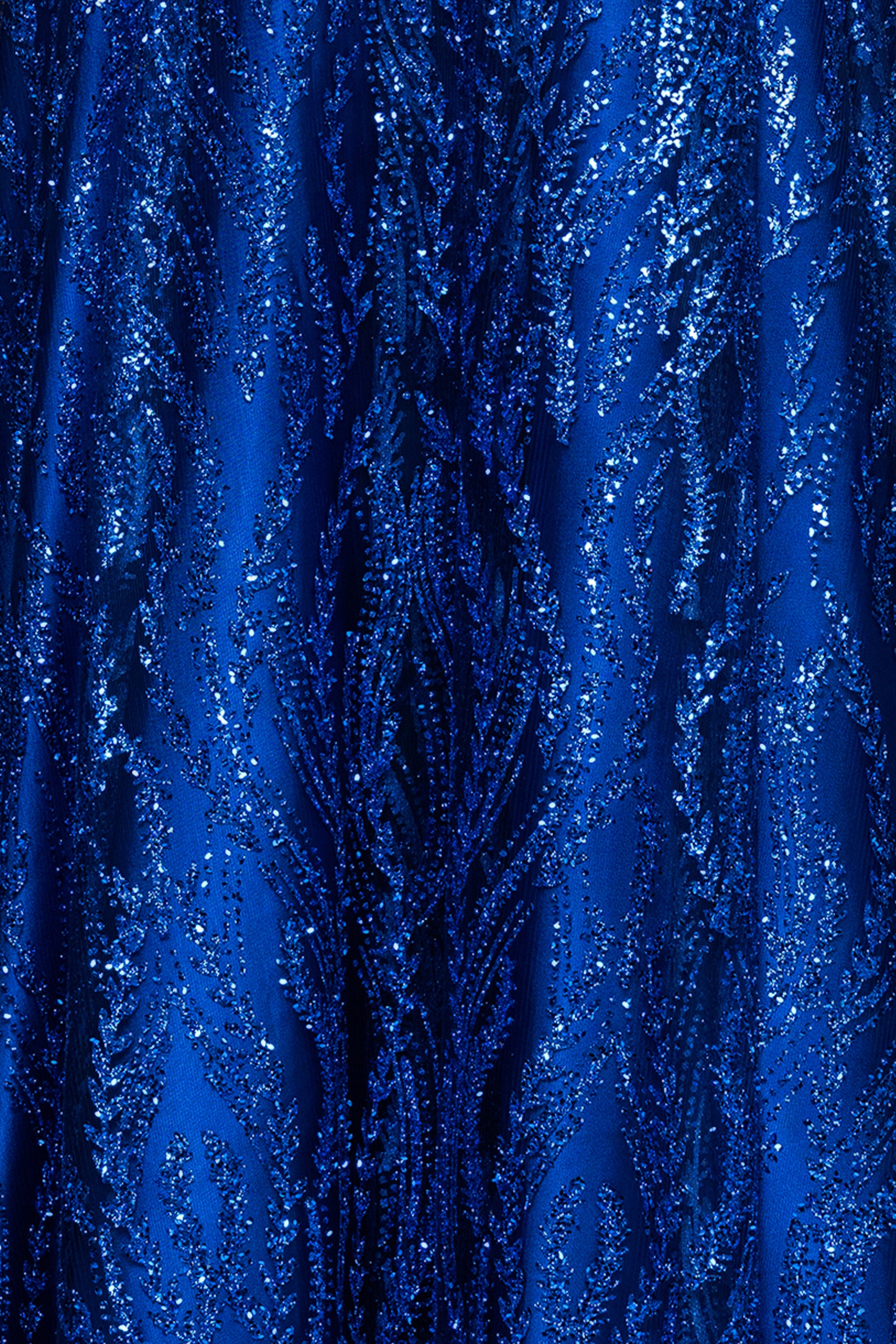 "Rita" Long Glitter Sweetheart Neckline Gown