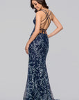 "Tyla" Caviar Glitter Floor Length Dress
