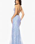 "Kailey" Sequin Corset Floor Length Dress