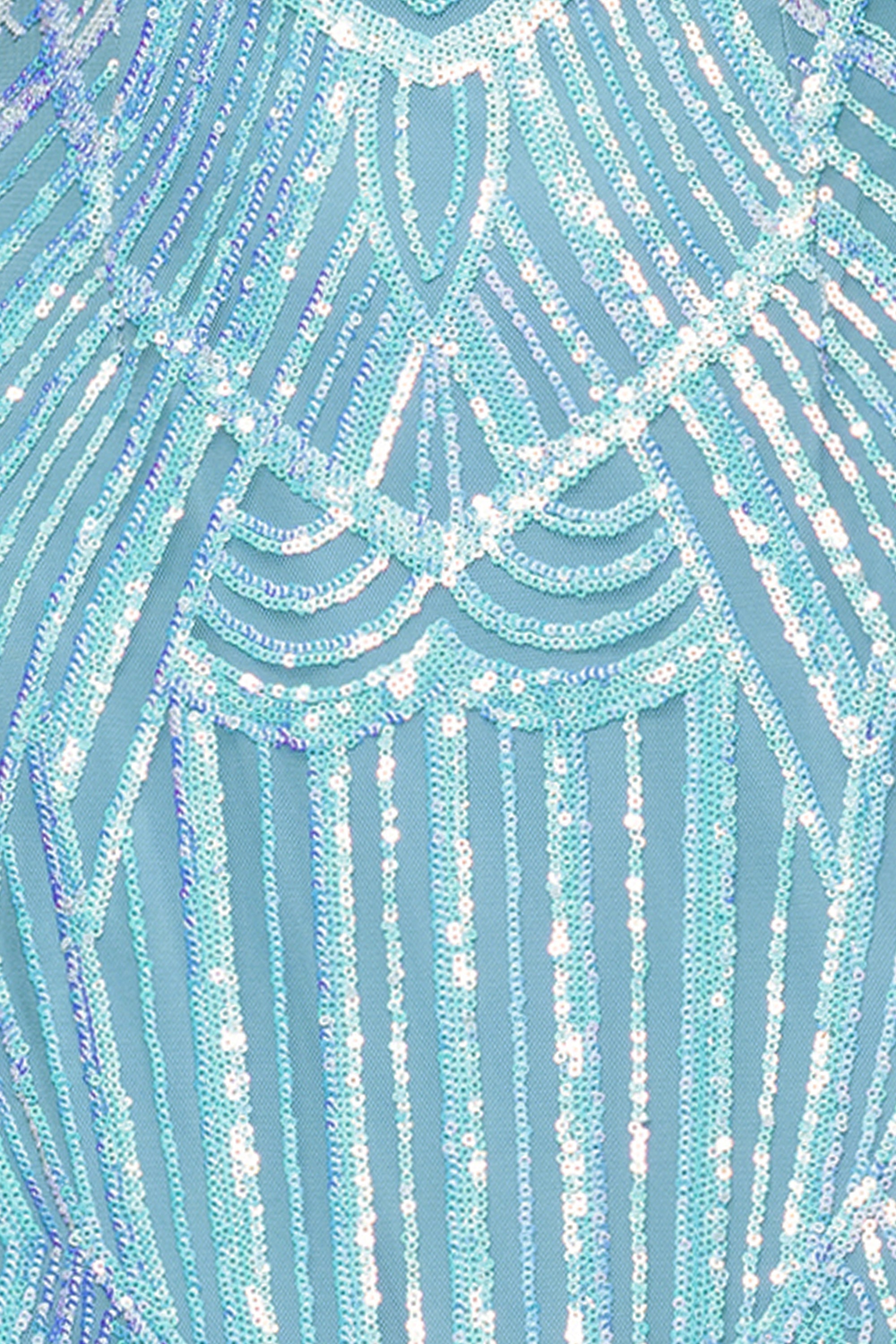 Blondie Nites Kailey Sequin Corset Floor Length Dress - Ice Blue / 11 Blondie Nites Kailey Sequin Corset Floor Length Dress - Ice Blue / 11