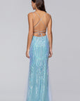 "Kailey" Sequin Corset Floor Length Dress