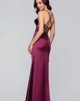 "Camille" Satin Draped Corset Floor Length Dress