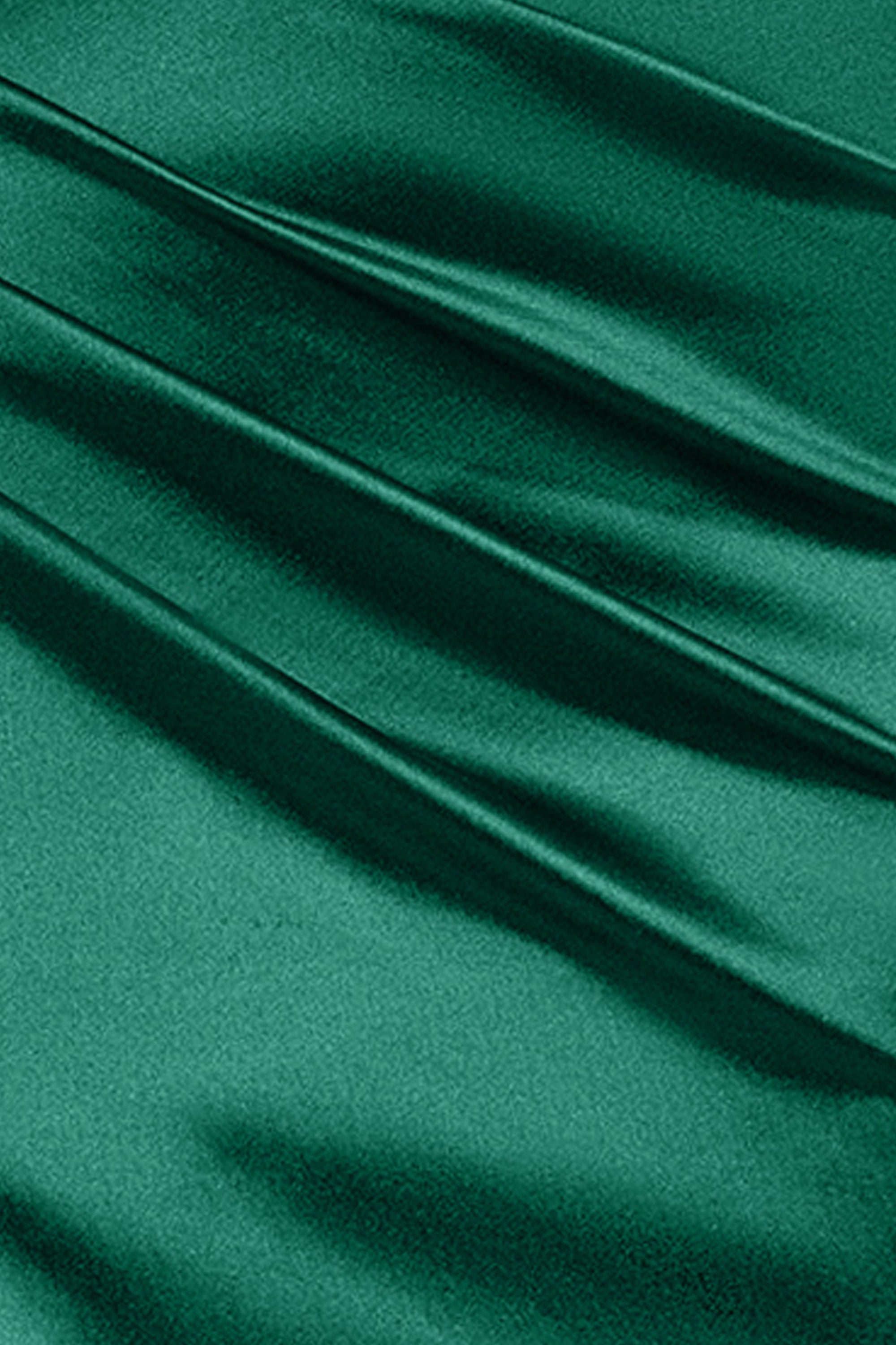 "Camille" Satin Draped Corset Floor Length Dress