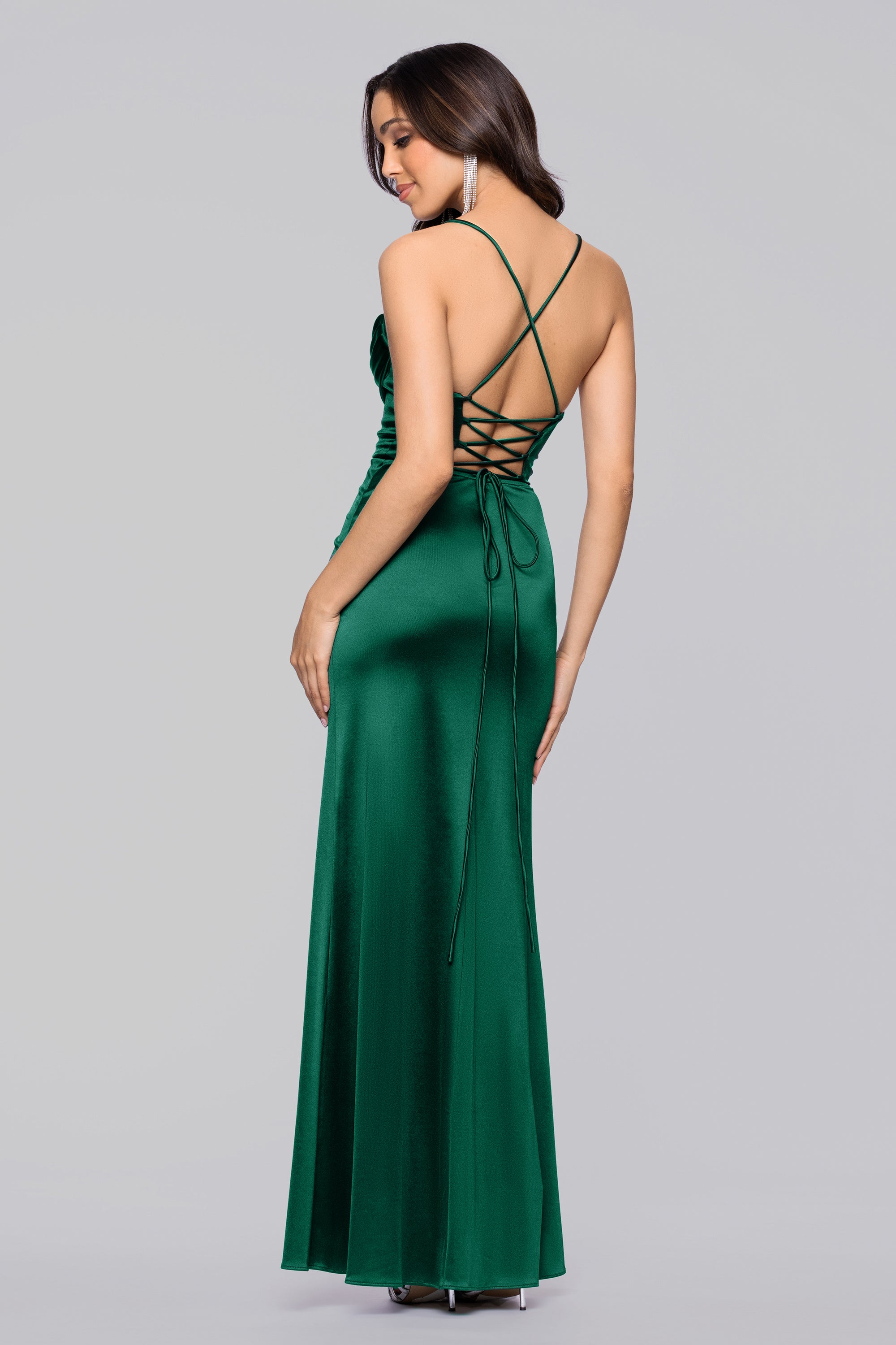 Camille Satin Draped Corset Floor Length Dress | Blondie Nites Hunter / 0 Camille Satin Draped Corset Floor Length Dress | Blondie Nites Hunter / 0