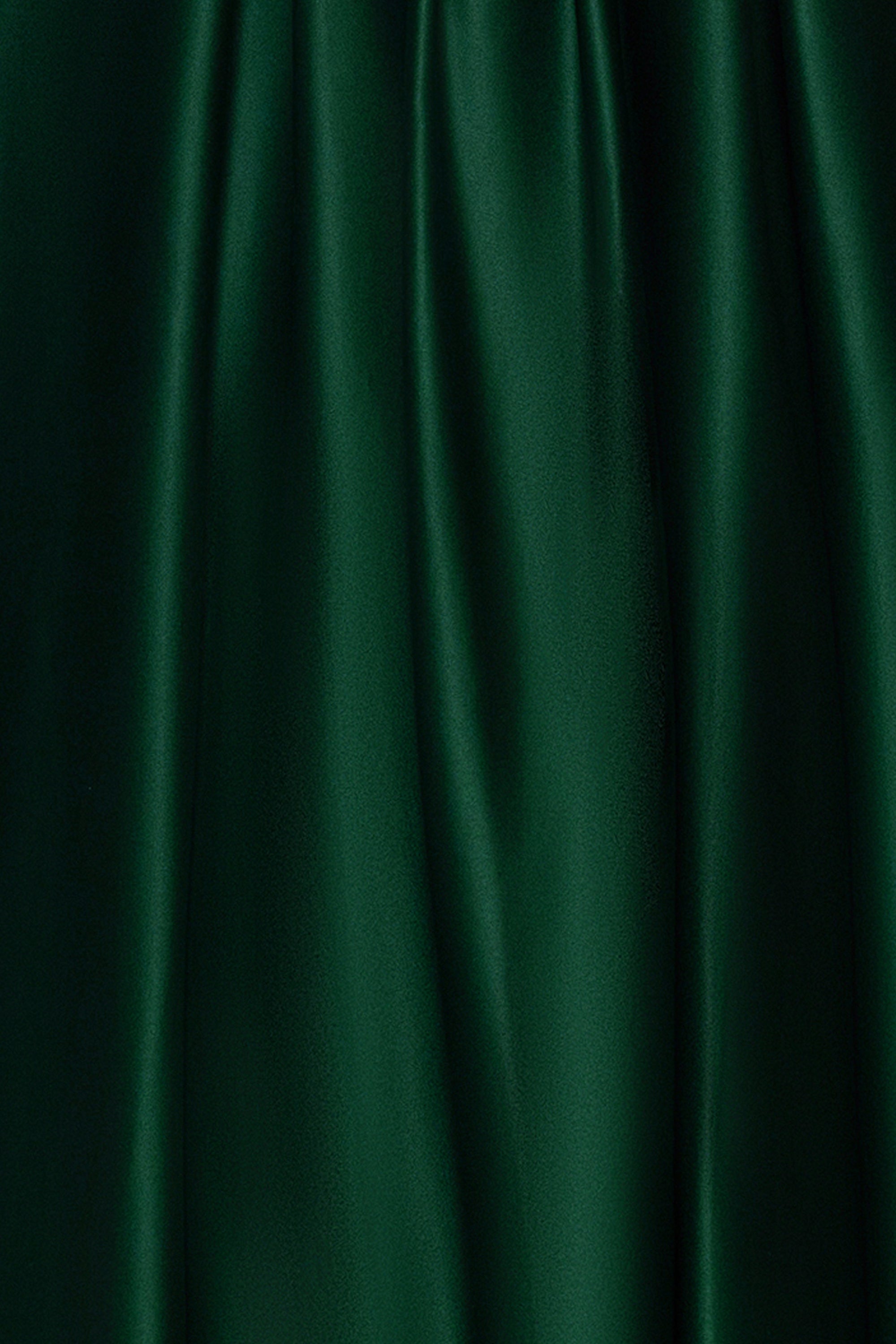 "Leah" Satin Stone Cowl Neck Floor Length Gown