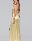 "Daisy" Satin Strapless Floor Length Dress