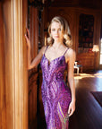 "Christine" Spaghetti Strap Floor Length Sequin Dress