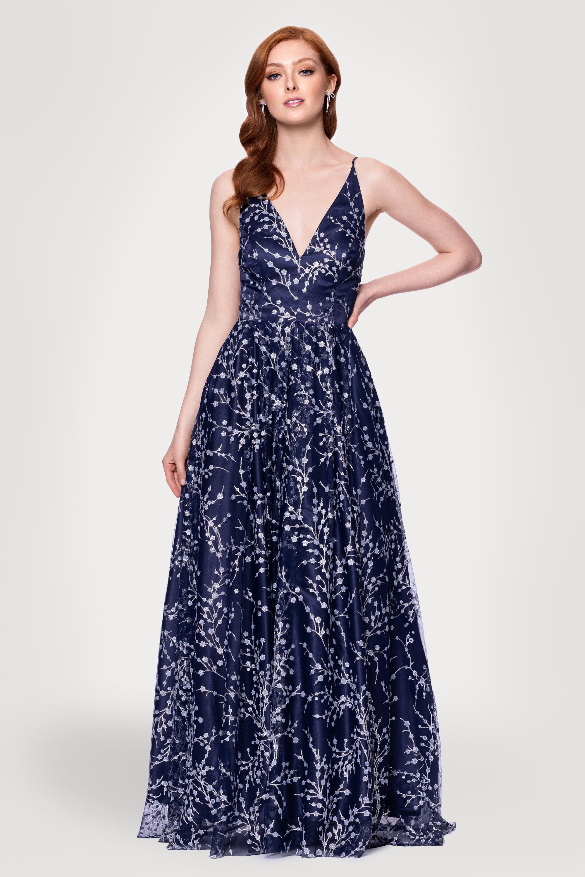 Blondie Nites Women's Caviar Glitter Gown - Blue - Gowns Blondie Nites Women's Caviar Glitter Gown - Blue - Gowns