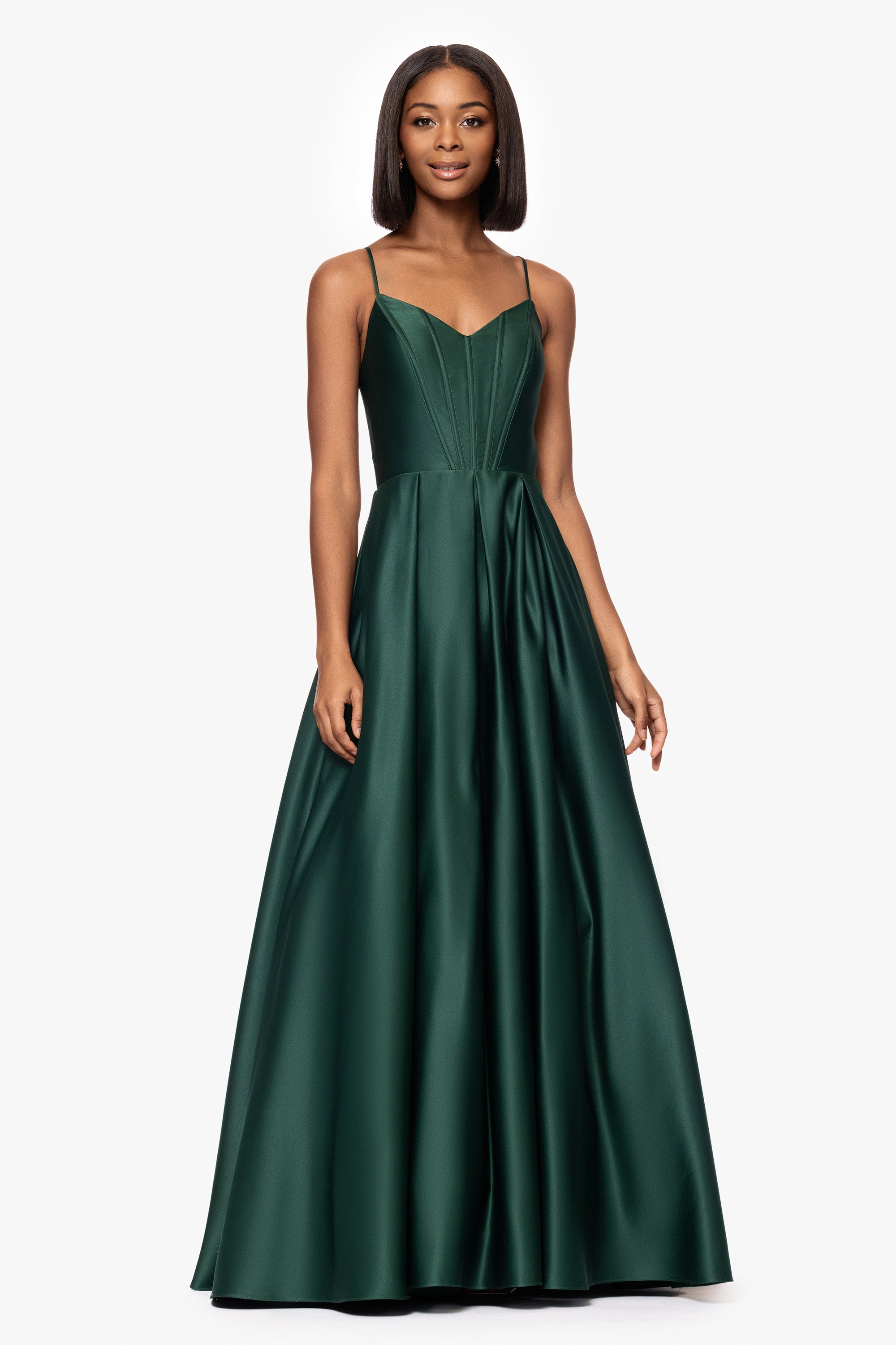 blondie nites corset dress Long Formal Dress 5390bn by Blondie Nites Black / 5