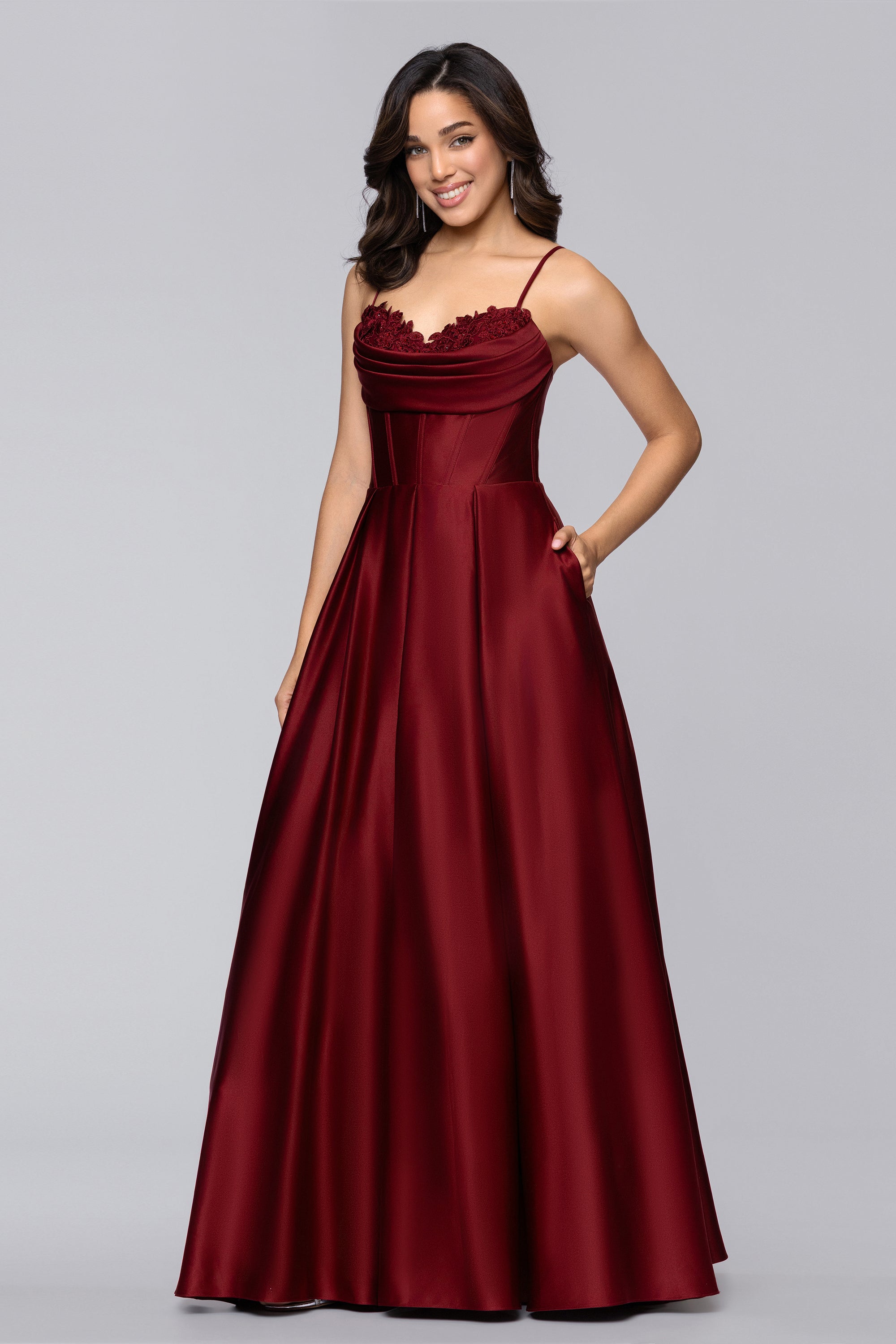 satin drape neck dress Chills Cowl Neck Satin Maxi Dress Sage