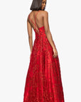 "Kelly" Long Glitter Sweetheart Neckline Gown