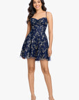 "Holly" Short Glitter Party Tieback Dress