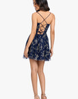 "Holly" Short Glitter Party Tieback Dress