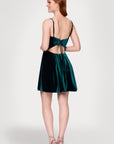 Blondie Nites "Jaycee" Velvet Tieback Sleeveless Short Dress