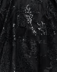 "Prue" Short Pinch Neck Glitter Party Dress