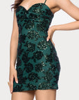 "Piper" Sequin Spaghetti Strap Short Dress
