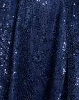 "Becky" Glitter Draped Neck Short Dress