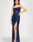"Dora" Long Corset Sequin Lace Dress