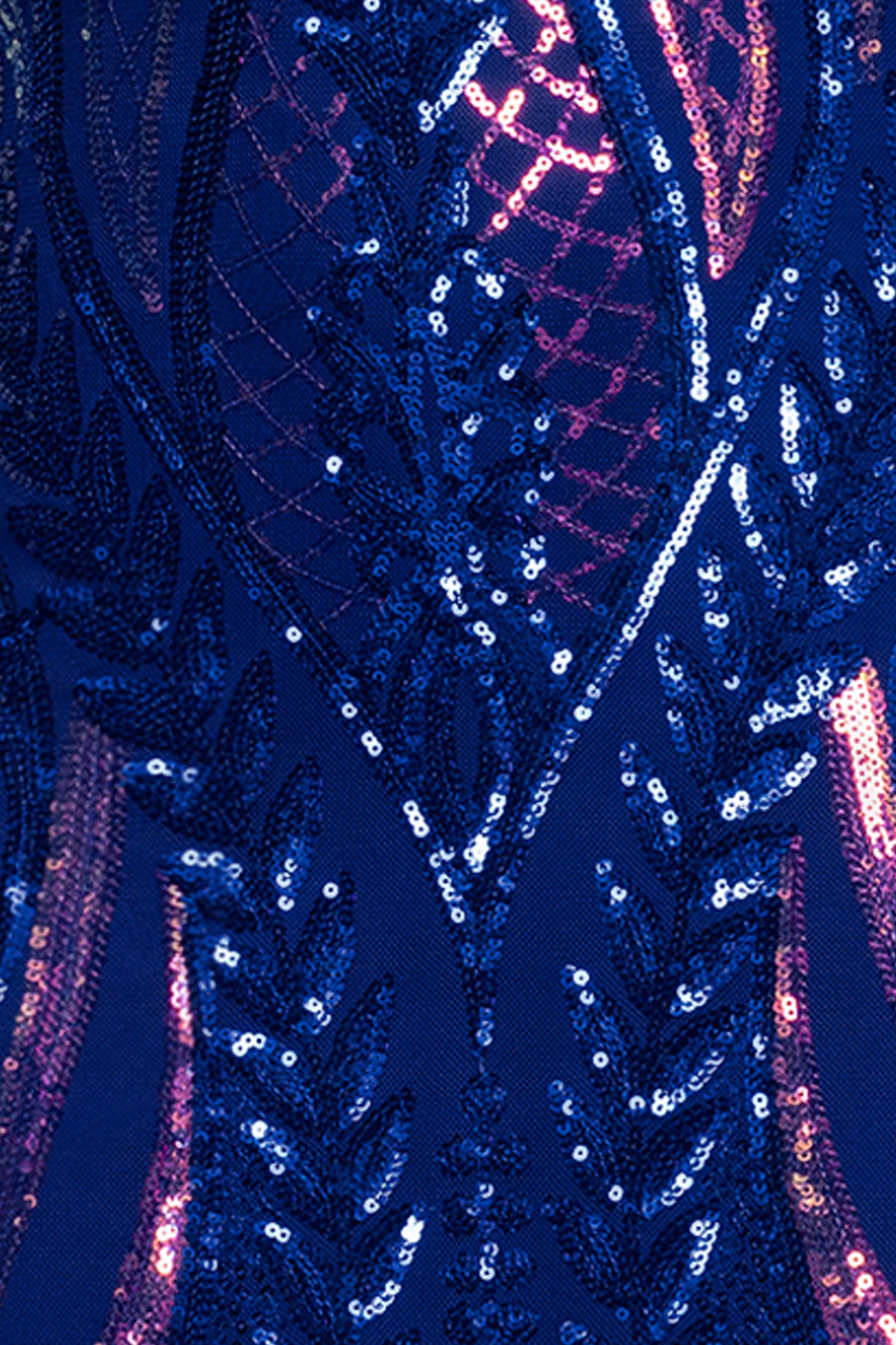 Fiona Sequin Pattern V-Neck Dress | Blondie Nites Royal/Multi / 13 Fiona Sequin Pattern V-Neck Dress | Blondie Nites Royal/Multi / 13