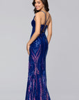 "Fiona" Sequin Pattern V-Neck Dress