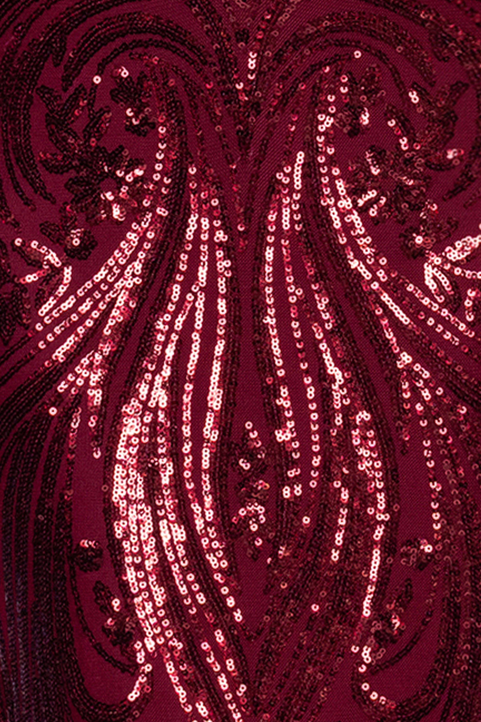 "Leona" Sequin Spaghetti Strap Floor Length Dress