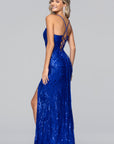 "Kenny" Sequin Sweetheart Floor Length Dress