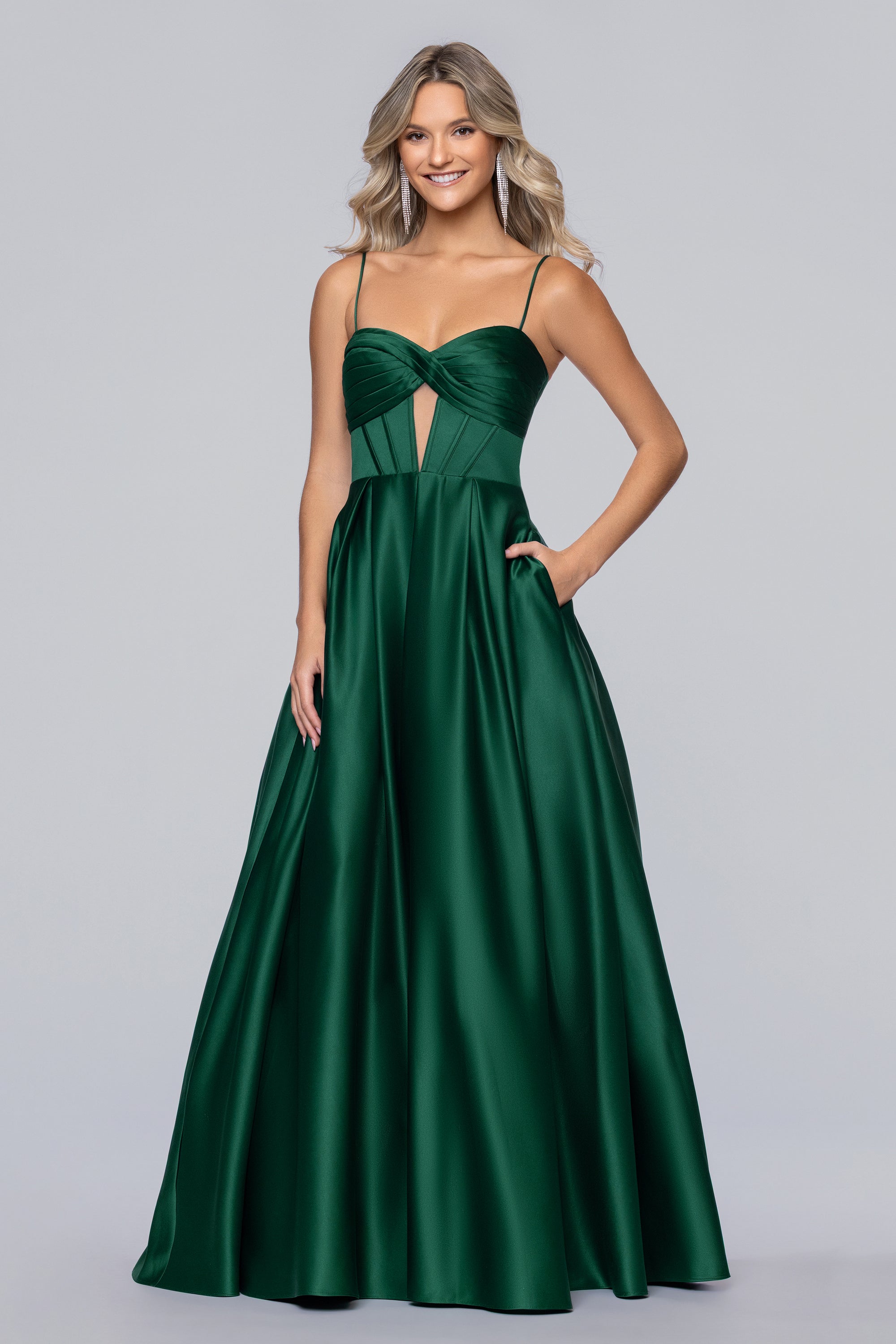 Bonnie Satin Corset Cutout Floor Length Dress | Blondie Nites Hunter / 3 Bonnie Satin Corset Cutout Floor Length Dress | Blondie Nites Hunter / 3