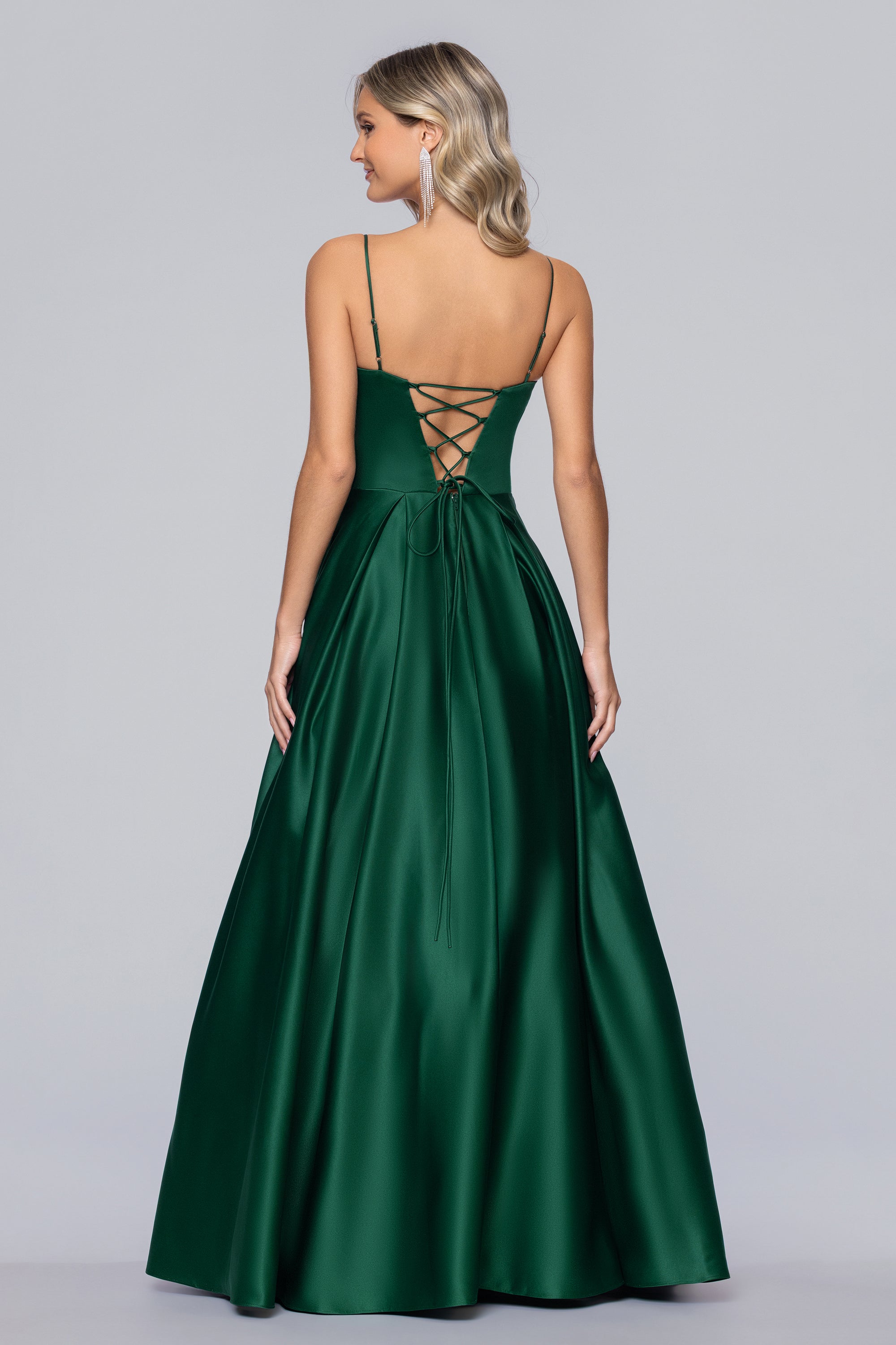 blondie nites corset prom dress Bonnie Satin Corset Cutout Floor Length Dress