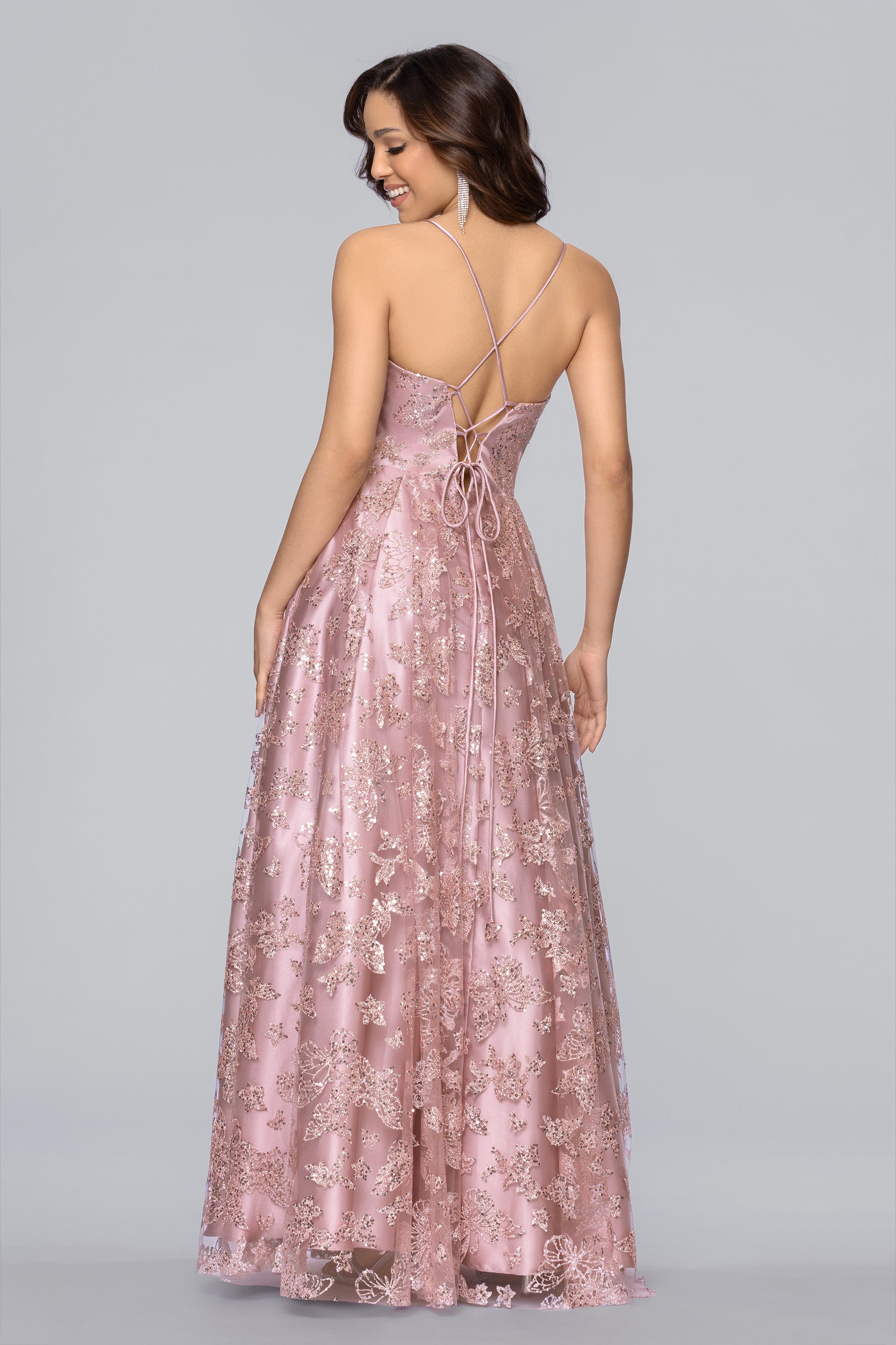 Lexi Glitter Mesh Sweetheart Floor Length Dress | Blondie Nites Periwinkle / 3 Lexi Glitter Mesh Sweetheart Floor Length Dress | Blondie Nites Periwinkle / 3