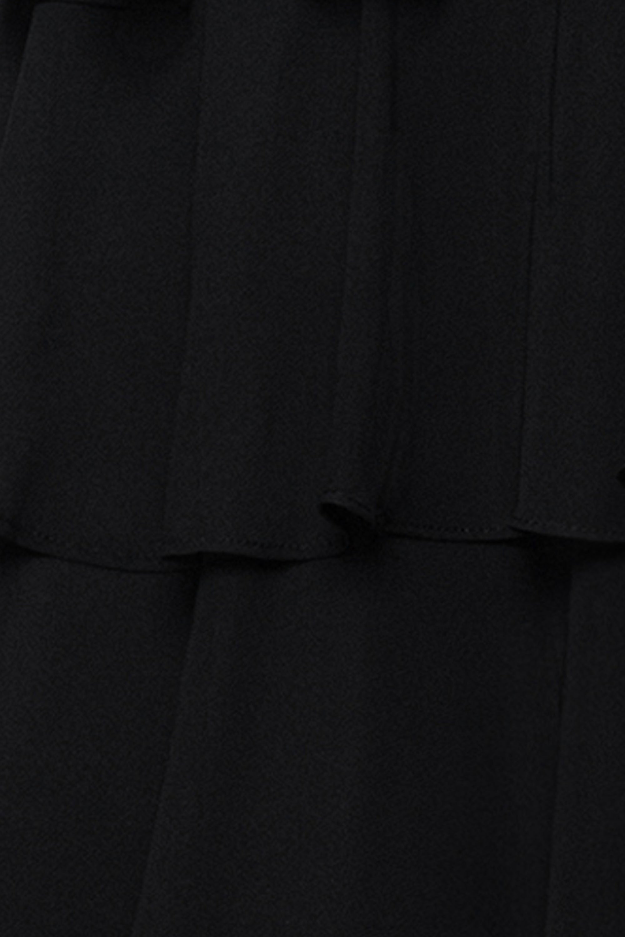 "Clara" Chiffon Tiered Drop Neck Applique Floor Length Dress