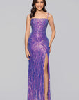 "Amberly" Sequin Pattern Corset Floor Length Dress