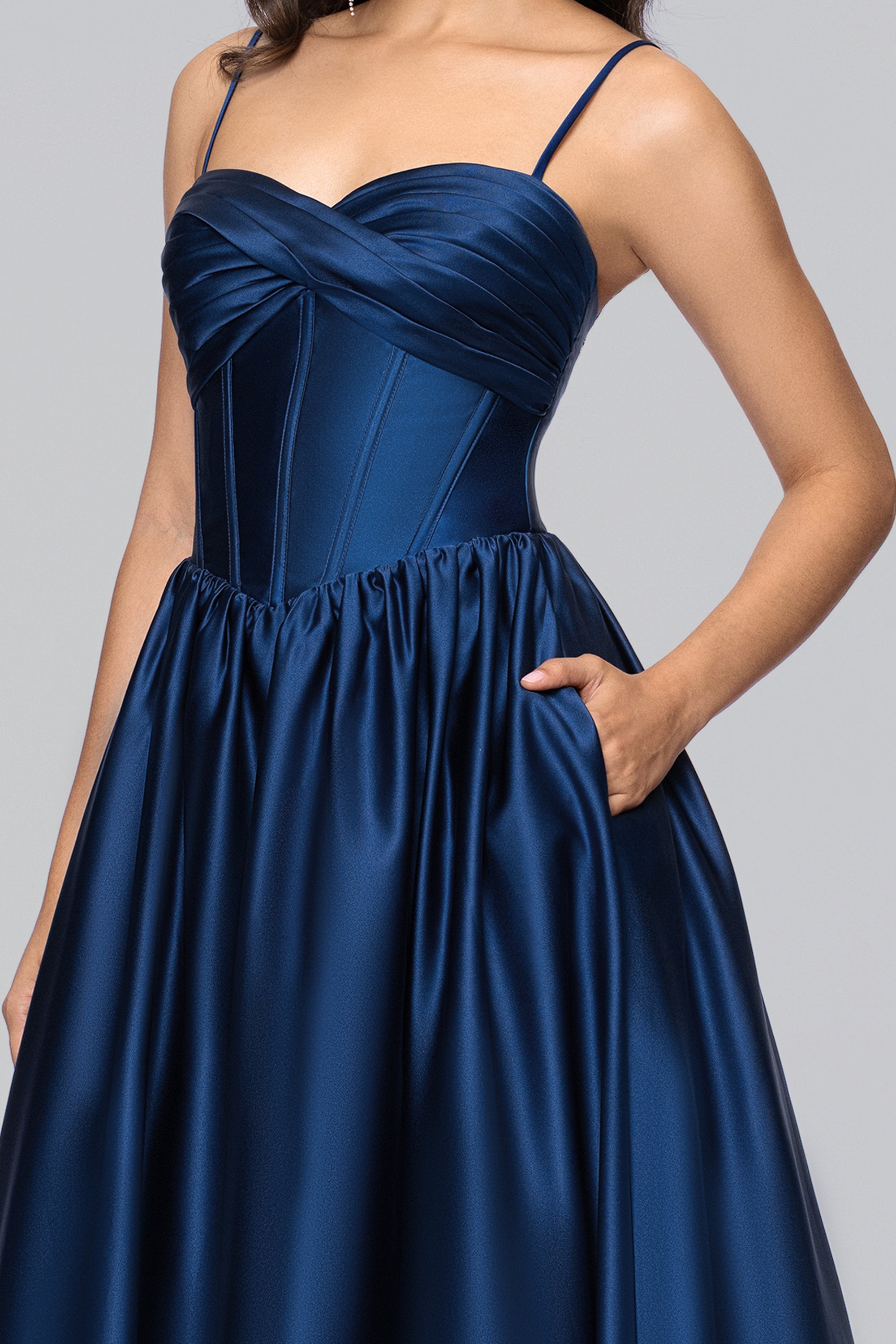 Jeannie" Satin Sweetheart Tie Back Floor Length Dress | Blondie Nites Jeannie" Satin Sweetheart Tie Back Floor Length Dress | Blondie Nites