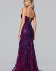 "Ariel" Glitter Twist Floor Length Dress