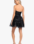 "Minnie" Short Strapless Corset Ruffle Dress
