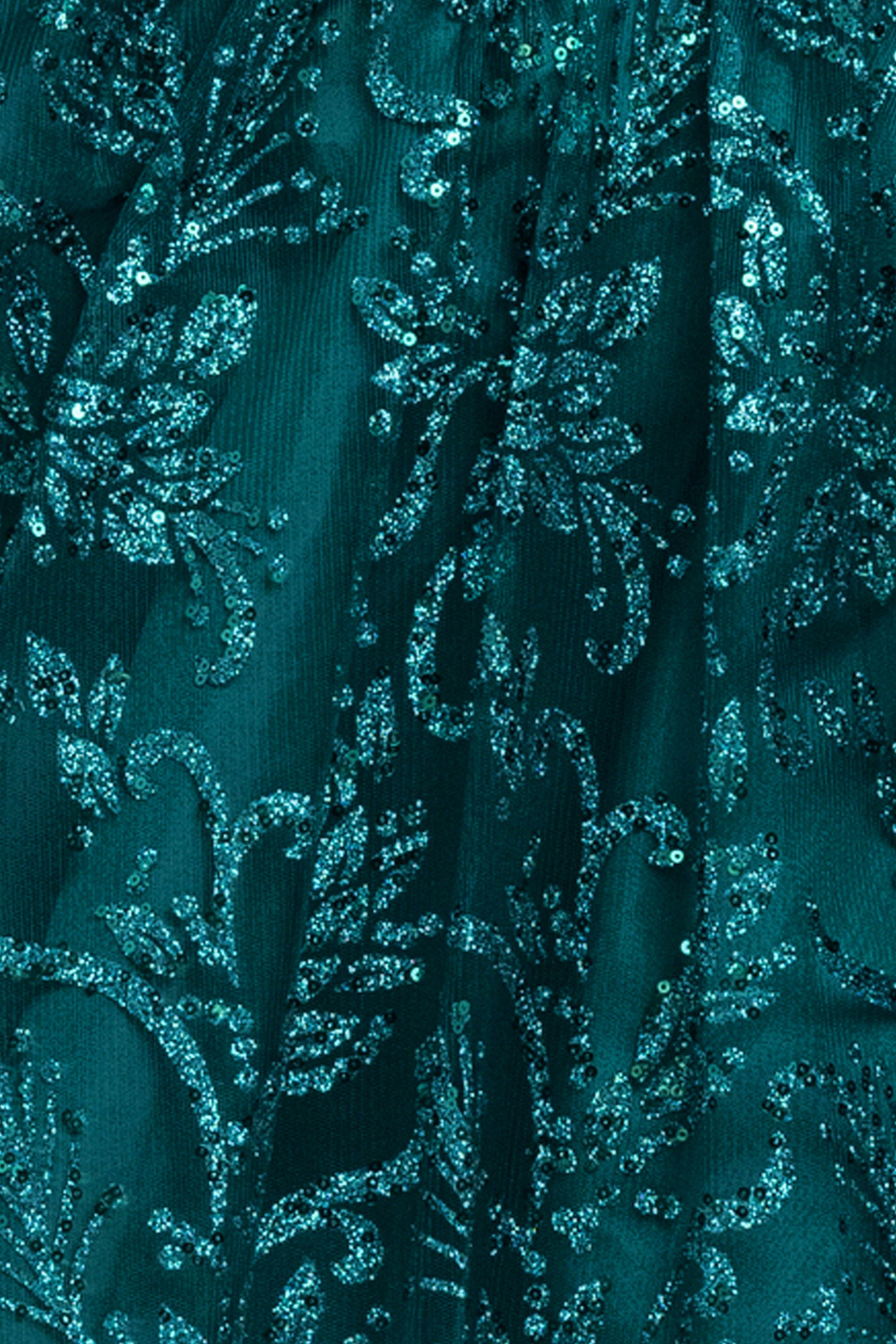 "Miranda" Short Glitter Basket Waist Party Dress