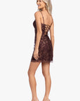 "Paige" Short Glitter Illusion Slim Dress