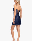 "Sadie" Short Glitter Slim Drape Corset Dress