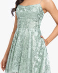 "Quinn" Short Glitter Straight Neck Party Dress