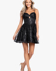 "Deanna" Short Party Glitter Spaghetti Dress