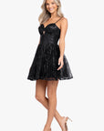 "Deanna" Short Party Glitter Spaghetti Dress