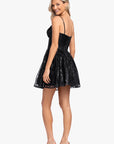 "Deanna" Short Party Glitter Spaghetti Dress