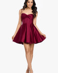 "Destiny" Short Satin Twist Corset Dress