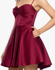 "Destiny" Short Satin Twist Corset Dress