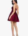 "Destiny" Short Satin Twist Corset Dress