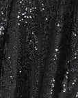 "Mandy" Short Glitter Notch Party Dress